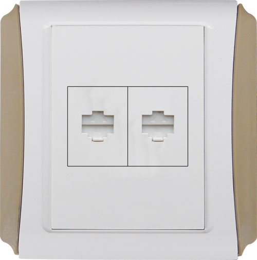 Double TEL Socket