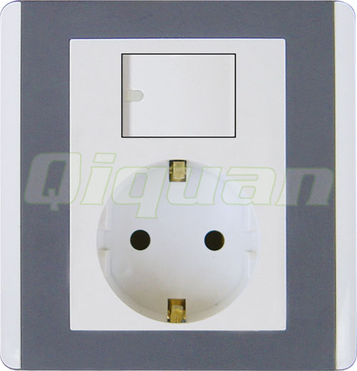 Euro Socket With 1 Switch