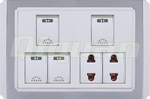 4 gang switch with 2 socket