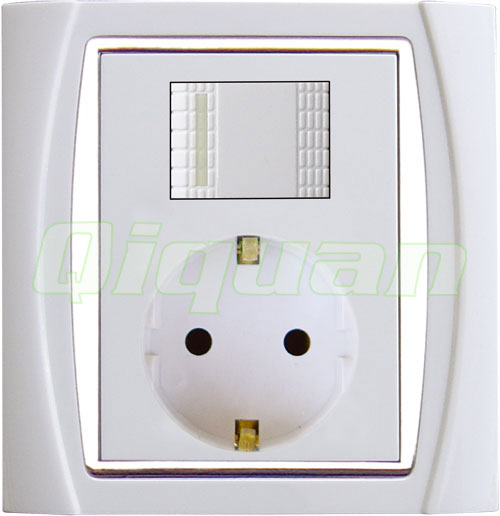 Euro Socket With 1 Switch
