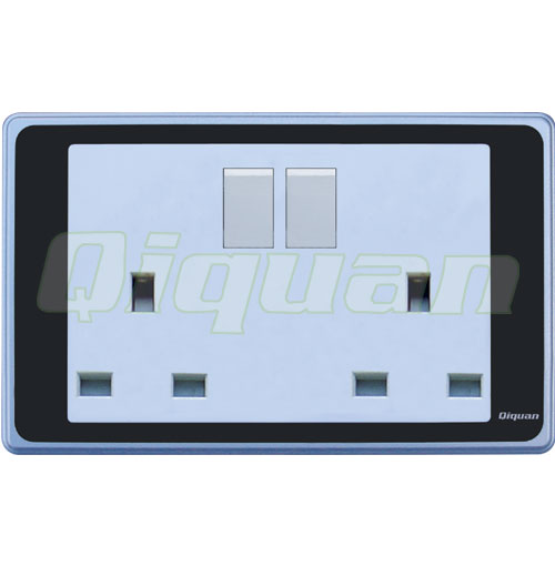 2 gang 13A socket with 2 switch